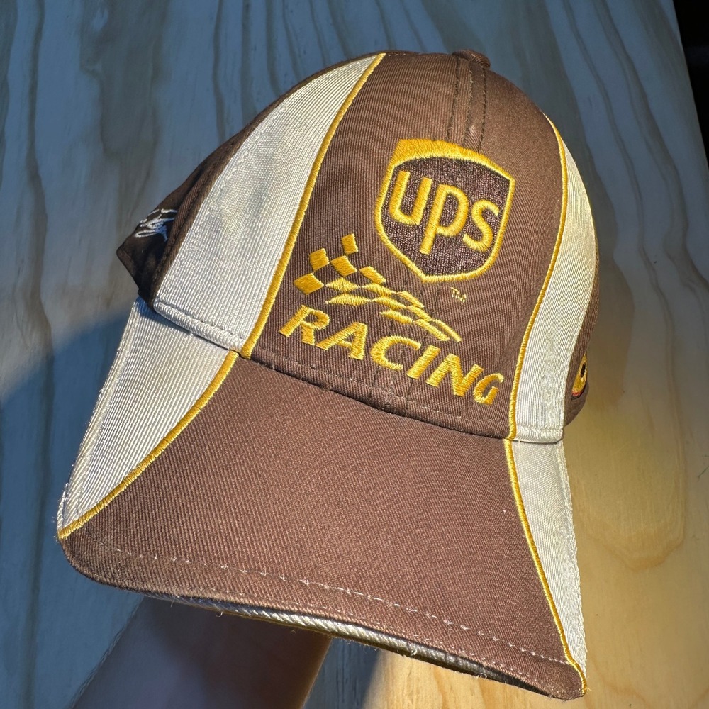 Chase Authentics Mens Brown NASCAR UPS Racing Hook & Loop Hat OSFM